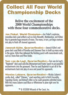 2000 World Championships Ad (WCD-) - World Championship Decks 2000