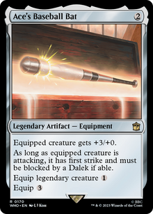 Ace's Baseball Bat (WHO-170) - Doctor Who Foil