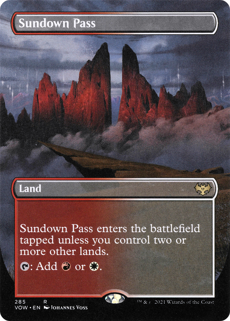 Sundown Pass (Borderless) (VOW-285) - Innistrad: Crimson Vow (Borderless)