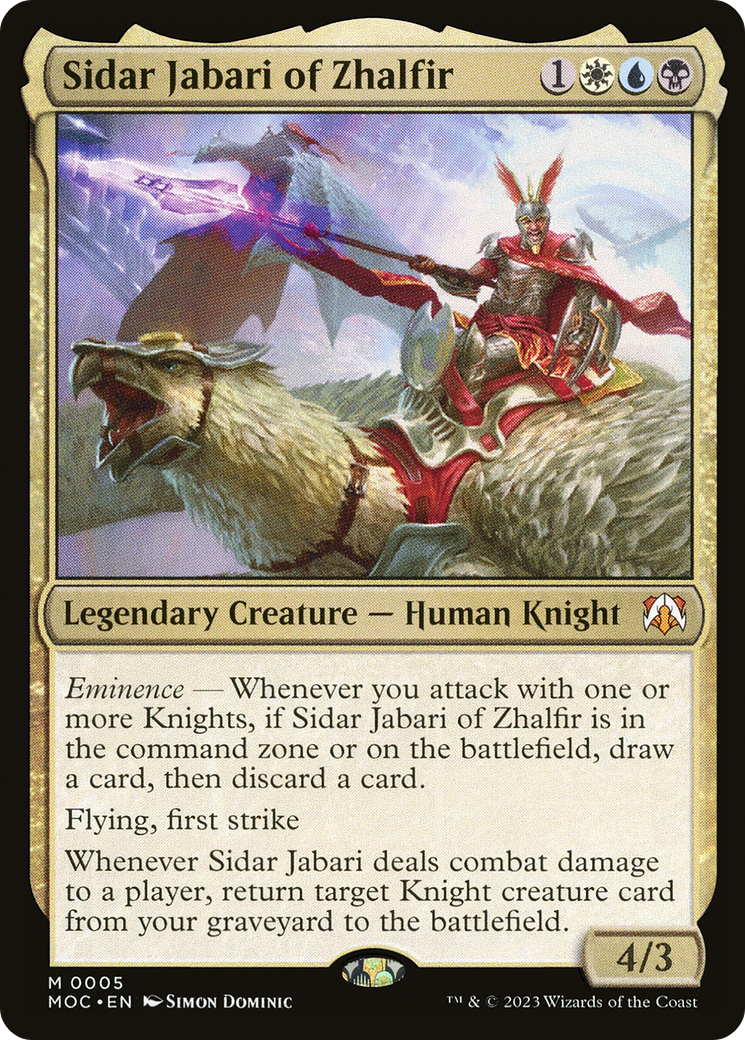 Sidar Jabari of Zhalfir⁣ - Commander: March of the Machine⁣ (Mythic)⁣ [5]