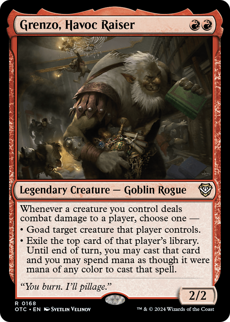 Grenzo, Havoc Raiser⁣ - Commander: Outlaws of Thunder Junction⁣ (Rare)⁣ [168]