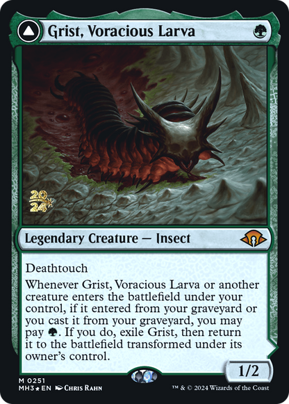 Grist, Voracious Larva // Grist, the Plague Swarm (PRE-251S) - Modern Horizons 3 Promos Foil