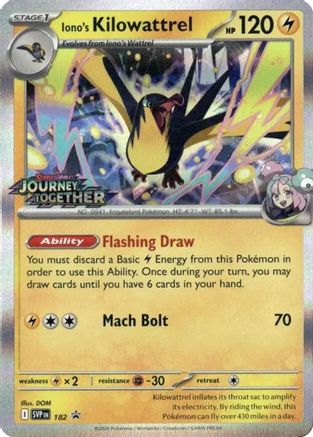 Iono's Kilowattrel 182  - Holofoil SV Scarlet & Violet Promo Cards - Promo