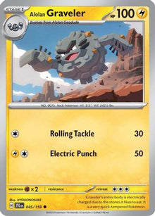 Alolan Graveler 045/159  - Reverse Holofoil SV09 Journey Together - Common