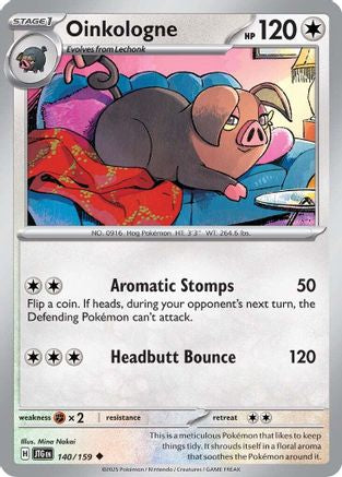 Oinkologne 140/159  - Reverse Holofoil SV09 Journey Together - Uncommon