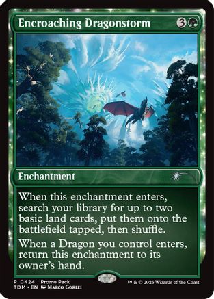 Encroaching Dragonstorm (PPTDM-424) - Promo Pack: Tarkir: Dragonstorm Foil