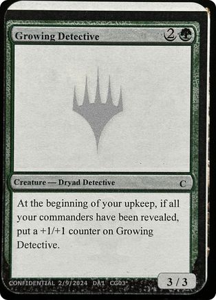 Growing Detective (-) - Un-Known Event Playtest Cards