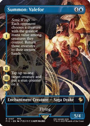 Summon: Valefor (Borderless) (FIC-197) - Commander: FINAL FANTASY Foil