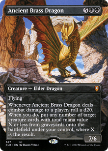 Ancient Brass Dragon (Borderless) (CLB-367) - Commander Legends: Battle for Baldur's Gate (Borderless) Foil