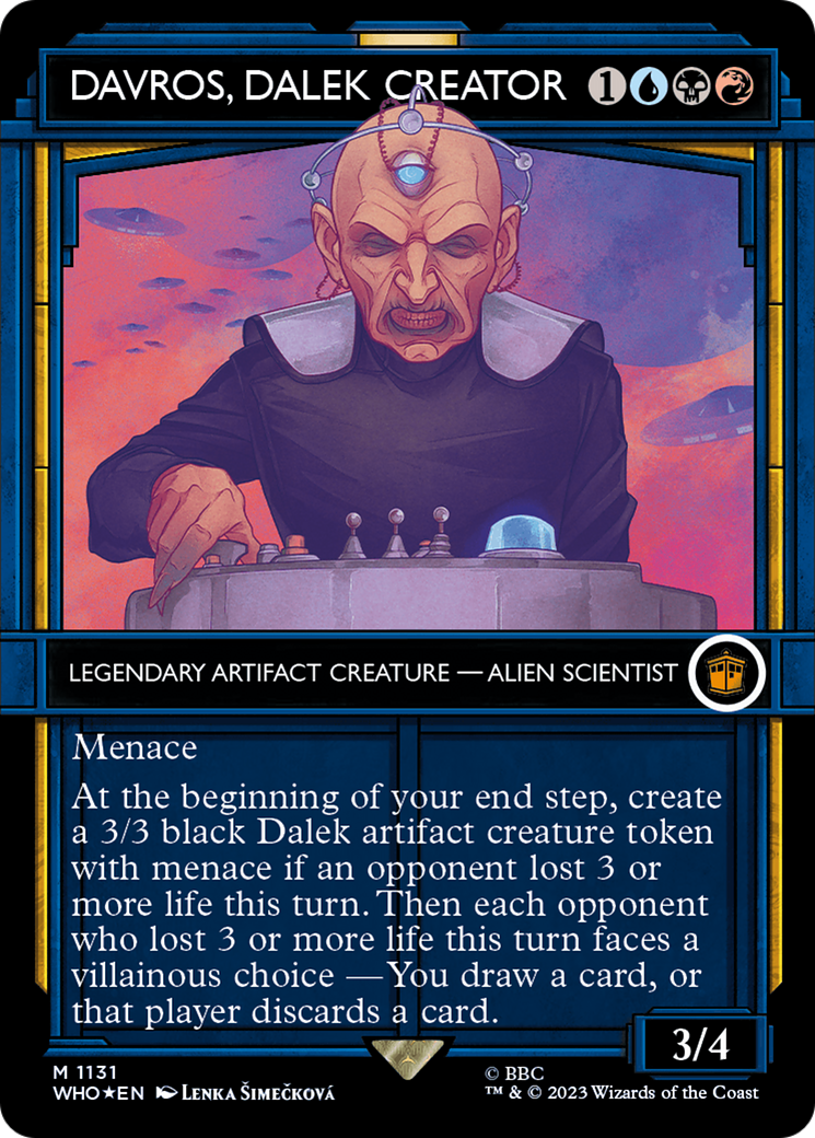 Davros, Dalek Creator (Showcase) (Surge Foil) (WHO-1131) - Doctor Who: (Showcase) (Borderless) Foil