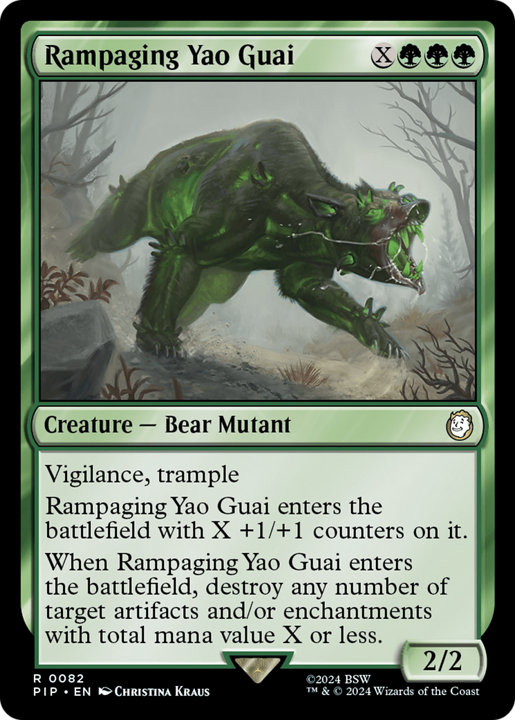 Rampaging Yao Guai⁣ - Universes Beyond: Fallout⁣ (Rare)⁣ [82]