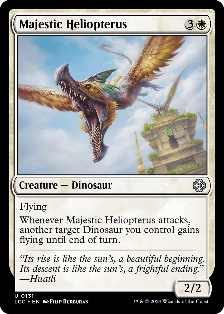 Majestic Heliopterus⁣ - Commander: The Lost Caverns of Ixalan⁣ (Uncommon)⁣ [131]