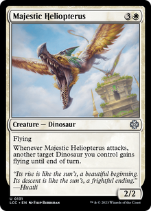 Majestic Heliopterus⁣ - Commander: The Lost Caverns of Ixalan⁣ (Uncommon)⁣ [131]