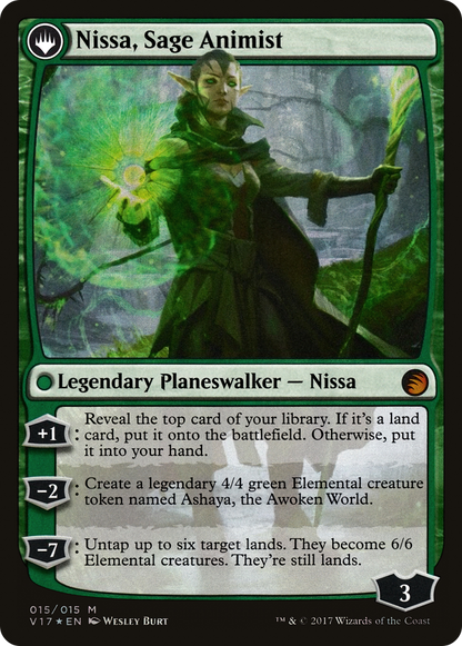 Nissa, Vastwood Seer (V17-015) - From the Vault: Transform: (originpwdfc) Foil