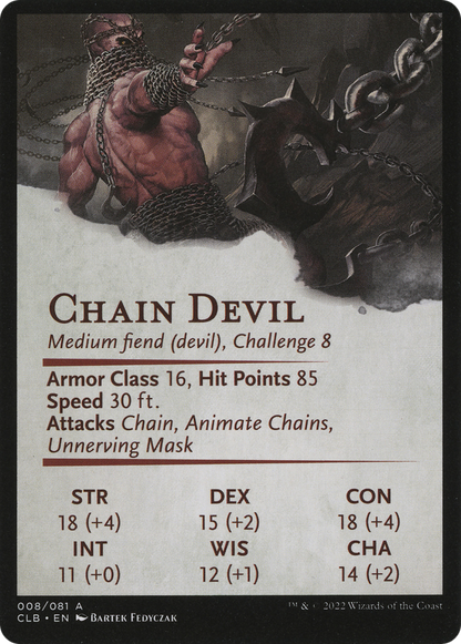 Chain Devil // Chain Devil (ACLB-008) - Battle for Baldur's Gate Art Series (Borderless) Foil