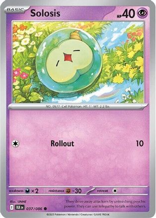 Solosis 037/086  - Holofoil SV Black Bolt - Common