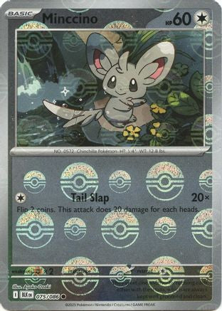 Minccino (Poke Ball Pattern) 075/086  - Holofoil SV Black Bolt - Common