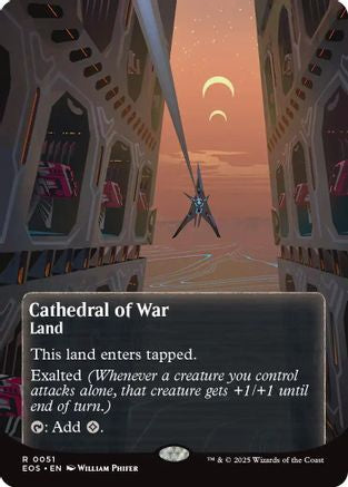 Cathedral of War (0051) (Borderless) (EOS-051) - Edge of Eternities: Stellar Sights Foil