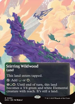 Stirring Wildwood (0084) (Borderless) (EOS-084) - Edge of Eternities: Stellar Sights Foil