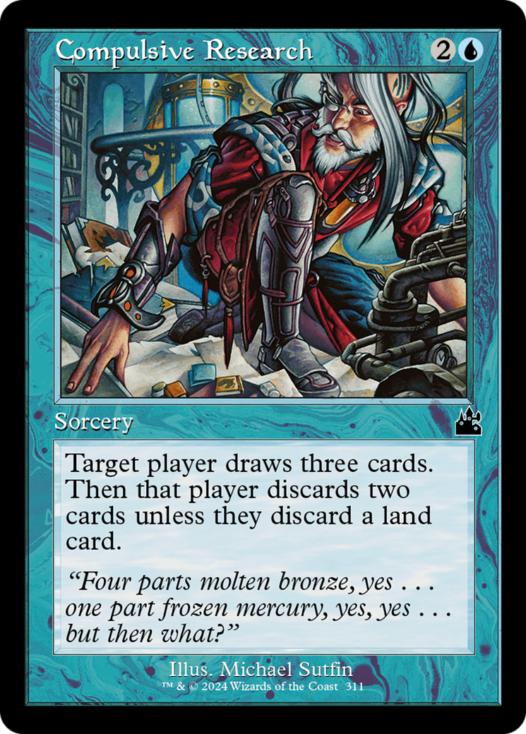 Compulsive Research (Retro Frame) (RVR-311) - Ravnica Remastered Foil
