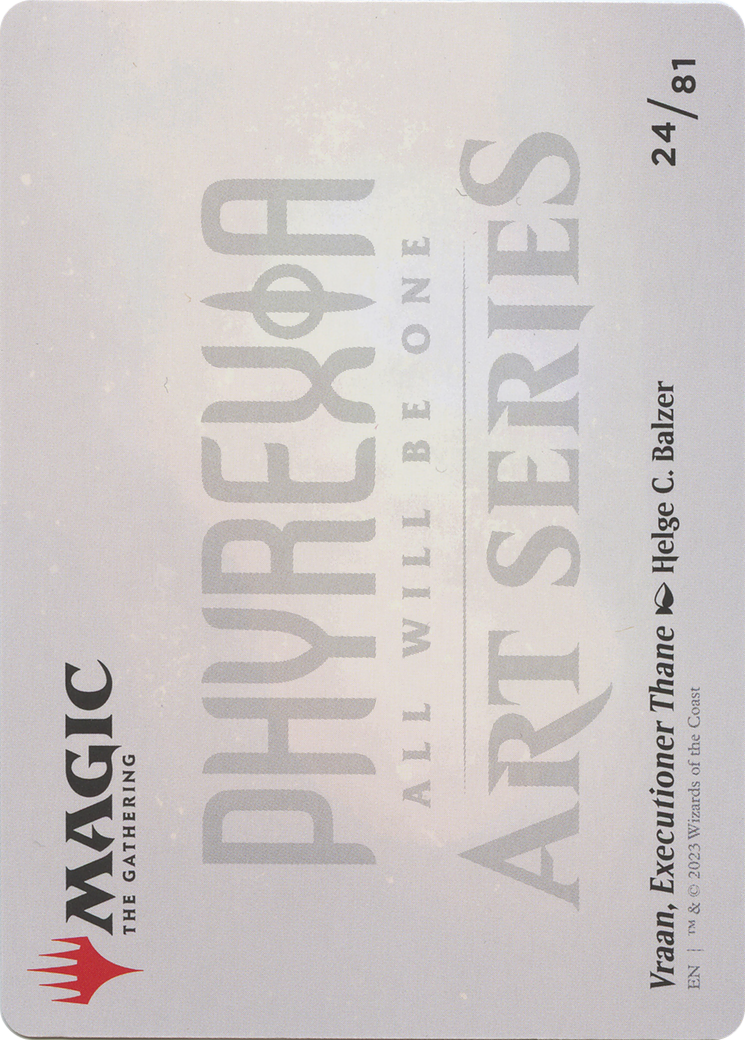 Vraan, Executioner Thane // Vraan, Executioner Thane (AONE-024) - Phyrexia: All Will Be One Art Series (Borderless) Foil