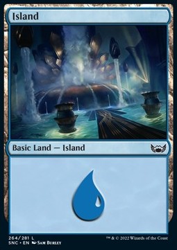 Island (V.3)⁣ - Streets of New Capenna⁣ (Land)⁣ [264]