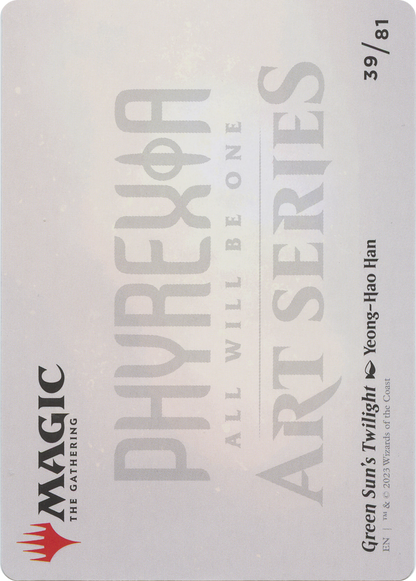Green Sun's Twilight // Green Sun's Twilight (AONE-039) - Phyrexia: All Will Be One Art Series (Borderless)
