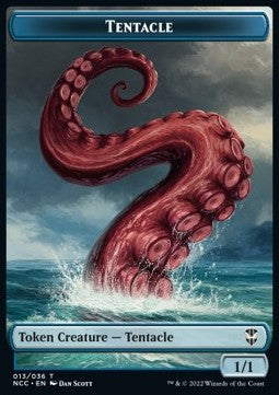 Tentacle Token (U 1/1) // Champion of Wits Token (B 4/4)⁣ - Commander: Streets of New Capenna: Extras⁣ (Token)⁣ [T 13/14]