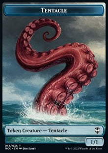 Tentacle Token (U 1/1) // Champion of Wits Token (B 4/4)⁣ - Commander: Streets of New Capenna: Extras⁣ (Token)⁣ [T 13/14]