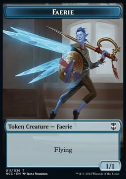 Faerie Token (U 1/1) // Rogue Token (B 2/2)⁣ - Commander: Streets of New Capenna: Extras⁣ (Token)⁣ [T 11/7]
