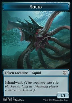 Squid Token (U 1/1) // Treasure Token⁣ - Commander: Streets of New Capenna: Extras⁣ (Token)⁣ [T 12/13]