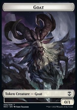 Goat Token (W 0/1) // Zombie Token (B 2/2)⁣ - Commander: Streets of New Capenna: Extras⁣ (Token)⁣ [T 6/16]