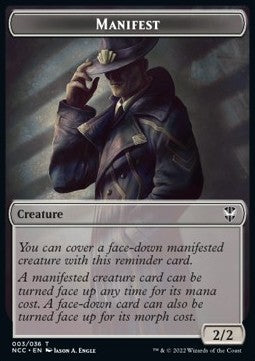 Manifest Token // Copy Token⁣ - Commander: Streets of New Capenna: Extras⁣ (Token)⁣ [T 3/1]
