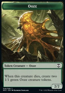Ooze Token (Green 2/2 Death) // Treasure Token⁣ - Commander: Streets of New Capenna: Extras⁣ (Token)⁣ [T 26/15]