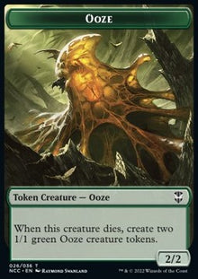 Ooze Token (Green 2/2 Death) // Treasure Token⁣ - Commander: Streets of New Capenna: Extras⁣ (Token)⁣ [T 26/15]