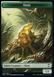 Ooze Token (Green 1/1) // Treasure Token⁣ - Commander: Streets of New Capenna: Extras⁣ (Token)⁣ [T 25/15]
