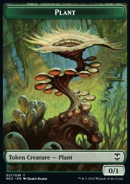 Plant Token (G 0/1) // Citizen Token (GW 1/1)⁣ - Commander: Streets of New Capenna: Extras⁣ (Token)⁣ [T 27/12]