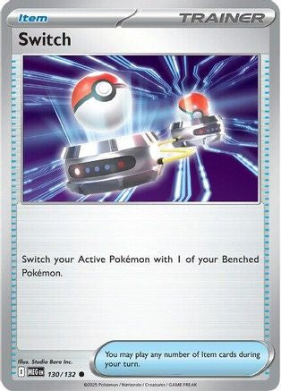 Switch 130  - Reverse Holofoil ME01 Mega Evolution - Common