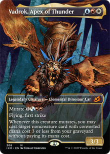 Vadrok, Apex of Thunder (Showcase) (IKO-308) - Ikoria: Lair of Behemoths: (Showcase) (Borderless) Foil