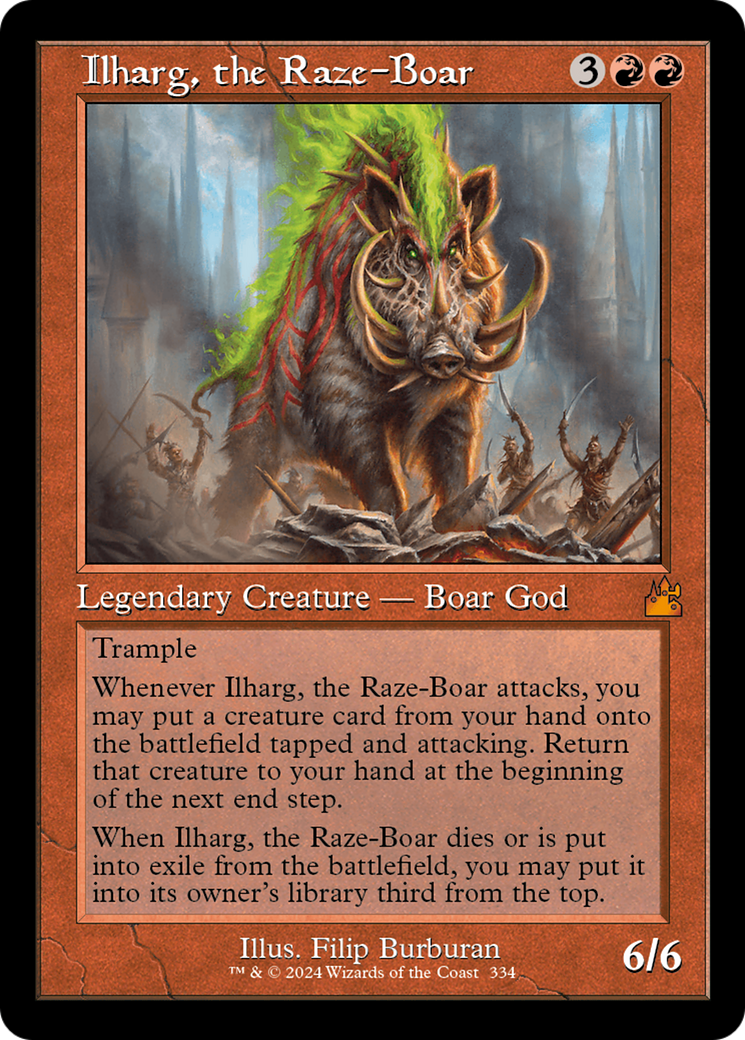 Ilharg, the Raze-Boar (Retro Frame) (RVR-334) - Ravnica Remastered