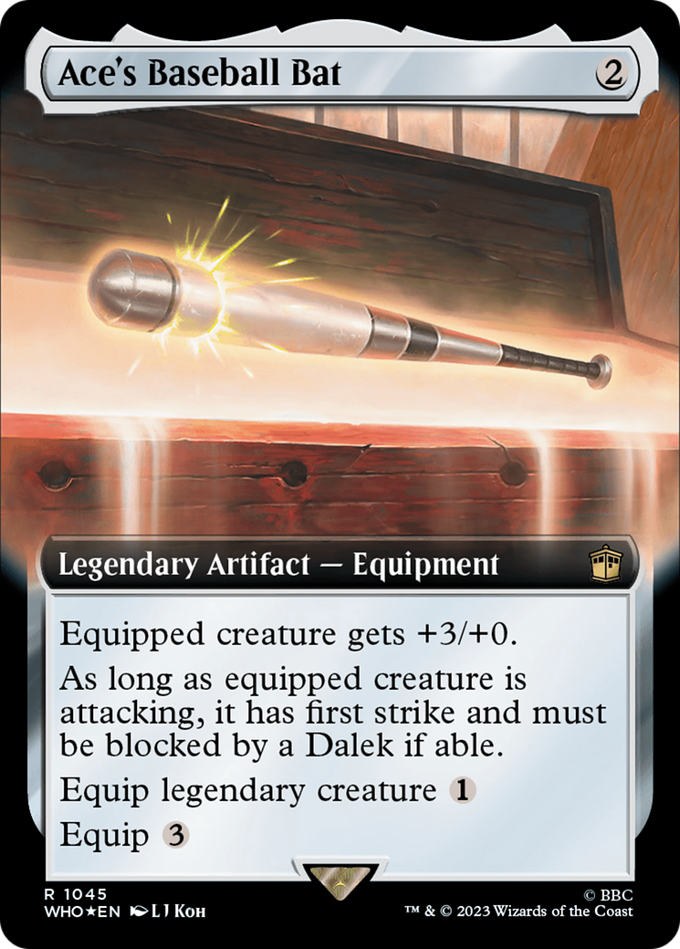 Ace's Baseball Bat (Extended Art) (Surge Foil) (WHO-1045) - Doctor Who: (Extended Art) Foil