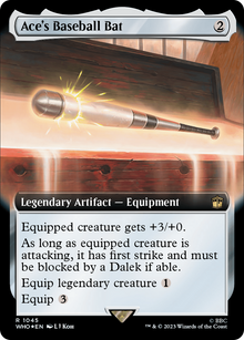 Ace's Baseball Bat (Extended Art) (Surge Foil) (WHO-1045) - Doctor Who: (Extended Art) Foil