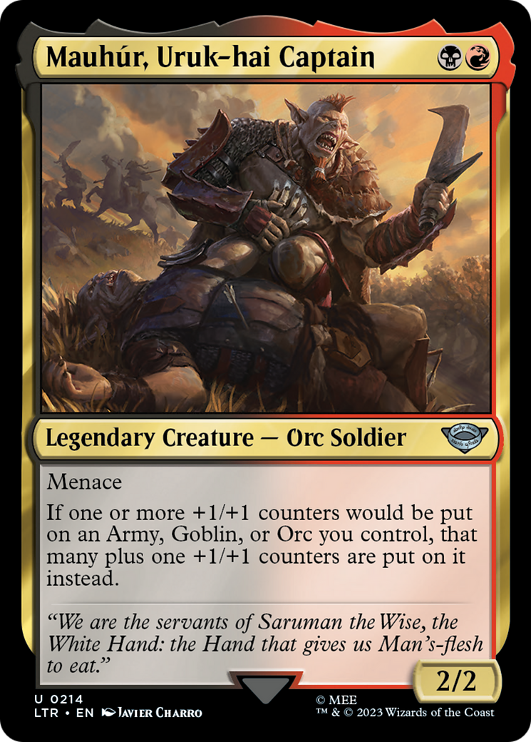 Mauhúr, Uruk-hai Captain⁣ - The Lord of the Rings: Tales of Middle-earth⁣ (Uncommon)⁣ [214]