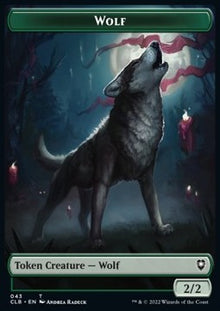 Wolf Token (G 2/2) // Insect Token (G 1/1 Flying, Deathtouch)⁣ - Commander Legends: Battle for Baldur's Gate: Extras⁣ (Token)⁣ [T 43/40]