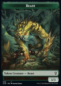 Beast Token (G 3/3) // Satyr Token (RG 2/2 Haste)⁣ - Commander Legends: Battle for Baldur's Gate: Extras⁣ (Token)⁣ [T 38/46]