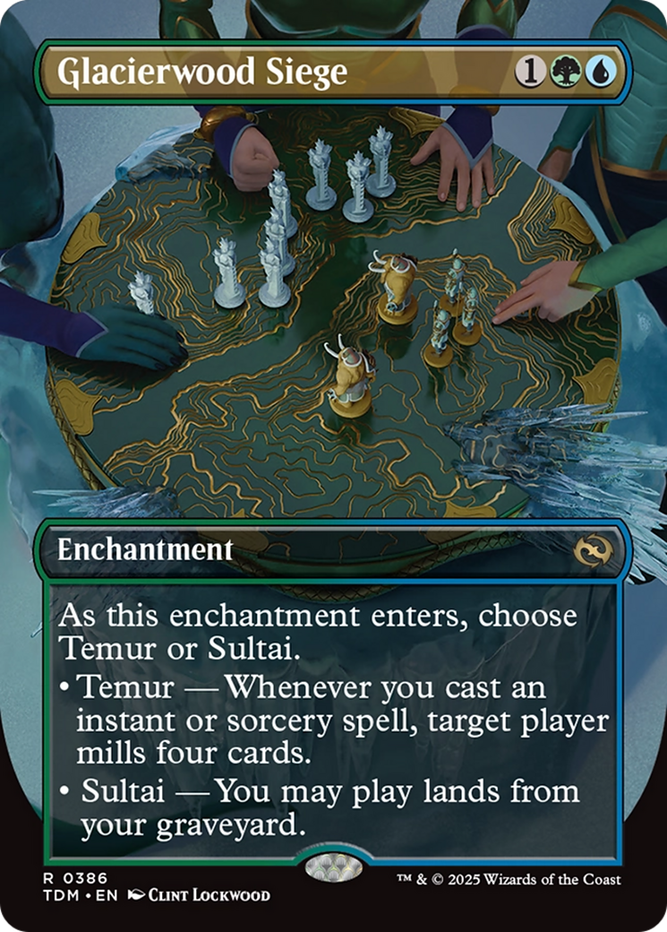 Glacierwood Siege (TDM-386) - Tarkir: Dragonstorm: (enchantment) (Borderless)