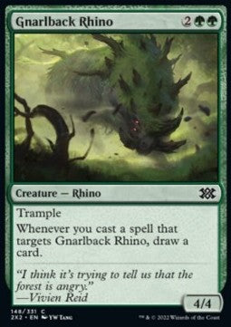Gnarlback Rhino⁣ - Double Masters 2022⁣ (Common)⁣ [148]