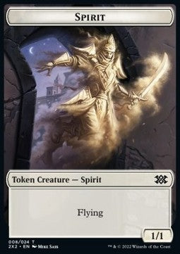 Spirit Token (W 1/1) // Cat Dragon Token (Gold 3/3)⁣ - Double Masters 2022: Extras⁣ (Token)⁣ [T 8/19]
