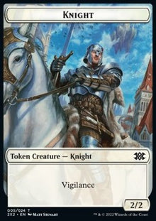 Knight Token (W 2/2 Vigilance) // Zombie Token (B 2/2)⁣ - Double Masters 2022: Extras⁣ (Token)⁣ [T 5/12]