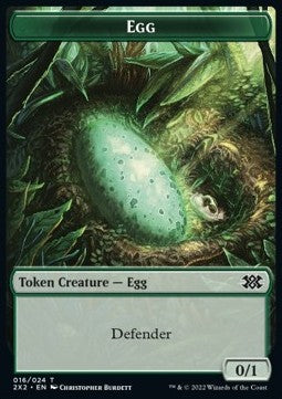 Egg Token (G 0/1) // Monk Token (W 1/1 Prowess)⁣ - Double Masters 2022: Extras⁣ (Token)⁣ [T 16/6]